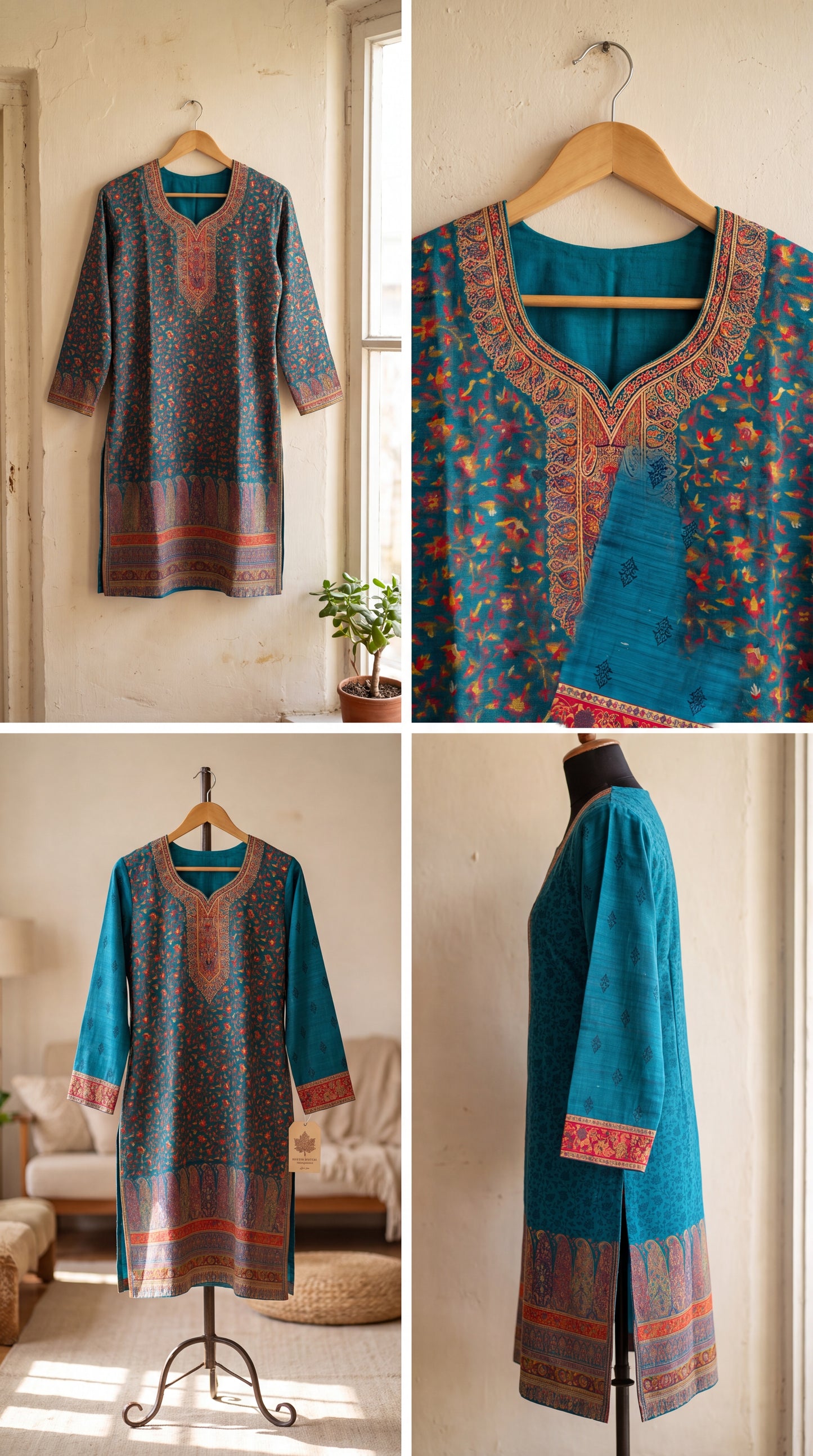 Blue Silk Kaani Suit